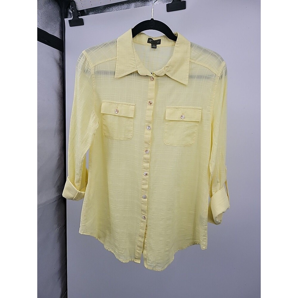 Anthropologie Fei Button Up Shirt Sz M Boho Vacation Beachy Resort Breathable